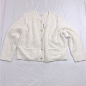 Women's Cream Cardigan Sweater